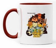 Caneca Cat Wars The Vet Strikes Back Nerd Branca com Alça Marrom