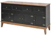 Buffet Antoine Preto 4 Gavetas 4 Portas 83cm - 56118 Sun House