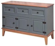 Buffet Antoine 3 Portas e 3 Gavetas Cinza com Amendoa 114cm - 61259 Sun House