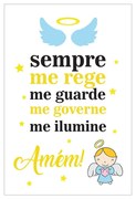 Quadro Placa Decorativa Infantil Anjinho 29,5x 19,5 cm -  D'Rossi