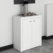 Balcão Escritório Organizador Home Office 2 Portas Branco