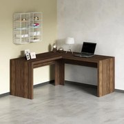 Mesa De Escritório Escrivaninha De Canto Home Office Nogal