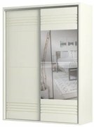 Roupeiro Menfis 2 Portas com Espelho cor Off White 180cm - 66682 Sun House