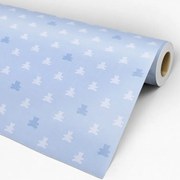 Papel de parede adesivo animal ursinho azul