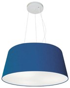 Lustre Pendente Cone Md-4048 Cúpula em Tecido 21/50x40cm Azul Marinho - Bivolt