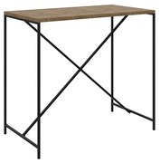 Mesa de Jantar Retangular 110 cm Bancada Steel Quadrada Vermont e Preto - D'Rossi