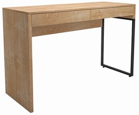 Kit Mesa Para Computador Desk Natural com Cadeira Eiffel Charles Eames Branco - D'Rossi