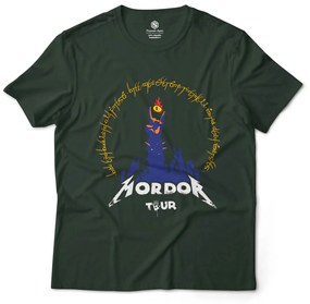 Camiseta Unissex Mordor Tour O Senhor dos Anéis Geek Nerd - Verde Musgo - G