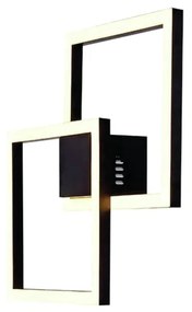 Arandela / Plafon Tec Preto 41X41X4Cm Led 45W 3000K 2450Lm Bivolt Alum...