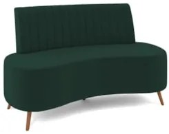 Sofá 2 Lugares para Sala Living 135cm Pés Palito Tamar Z08 Veludo Verd