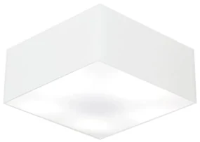 Plafon Quadrado Md-3012 Cúpula em Tecido 21/50x50cm Branco - Bivolt