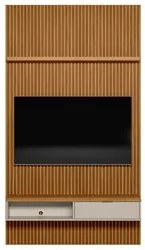 Painel Ripado para TV 60 Pol. com Bancada 141cm Prime L06 Nature/Off W