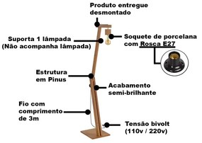 Luminária Pelicano Nature - Tebarrot Móveis