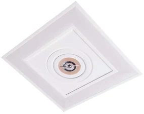 Embutido Premium Pro 23X23X05Cm 01Xmr16 Led 16,4W Bivolt | Usina 19251... (PT - Preto Texturizado, 3000k)