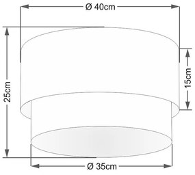 Plafon Para Sala Cilíndrico SL-3045 Cúpula Cor Café Palha