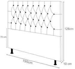 Cabeceira Cama Box Casal King 195cm Diamante Veludo Cinza Z51 - Mpozen