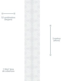 Papel de Parede Hex Gray 0.52m x 3.00m