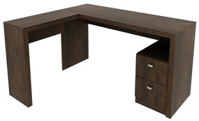 Mesa com 2 Gavetas para Escritório Home Office ME4129 MDP Rustico G69 - Gran Belo