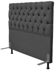 Cabeceira Cama Box Casal 140cm Cristal Linho Cinza - MV Estofados