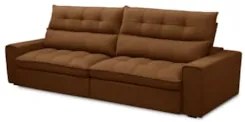 Sofá Retrátil Reclinável 3 Lugares 250cm Damy F05 Veludo Terracota - M