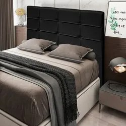 Cabeceira Cama Box Casal King 195cm Esmeralda Veludo J02 Preto - Mpoze