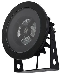 Projetor Led Aluminio Preto 25w 2700k 30 Ip67 Flat