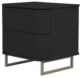 Mesa de Cabeceira Miami - Preto com Detalhes Fendi Lumiére  Kleiner