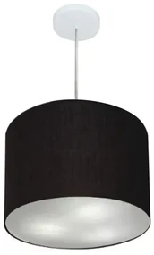 Pendente Cilíndrico Preto MJ-4212 Para Mesa de Jantar e Estar