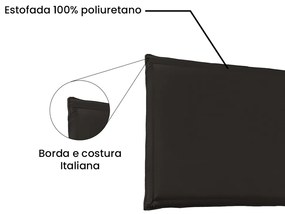 Cabeceira Painel Garden Para Cama Box Casal 140 cm Corino - D'Rossi - Marrom