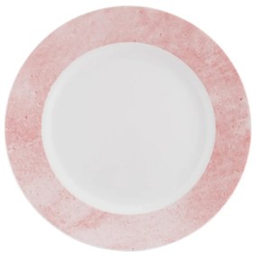 Prato Raso 27Cm Porcelana Schmidt - Dec. Cromo Rosa 2447