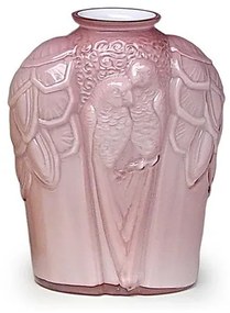 Vaso Fauna Roxo Leitoso Murano Cristais Cadoro