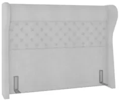 Cabeceira Cama Box Casal King 195cm Trinidad Z37 Boucle Branco - Mpoze