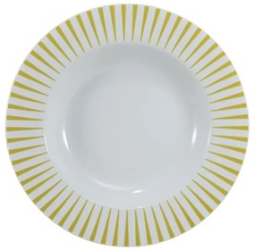 Prato Fundo 24Cm Porcelana Schmidt - Dec. Sol Amarelo