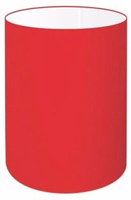 Cúpula abajur e luminária cilíndrica vivare cp-7004 Ø15x25cm - bocal nacional - Vermelho