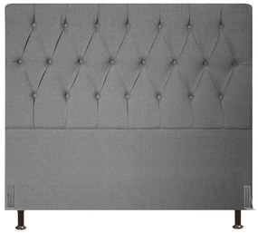 Cabeceira Topázio Para Cama Box King 195 cm Linho - D'Rossi - Cinza