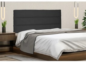 Cabeceira Painel La Italiana Para Cama Box Solteiro 90 cm Suede Preto - D'Rossi