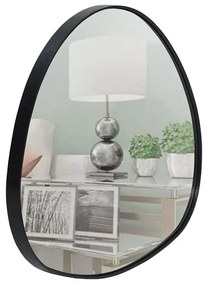 Espelho Bilac Orgânico Preto/Prata - 90cmx70cm