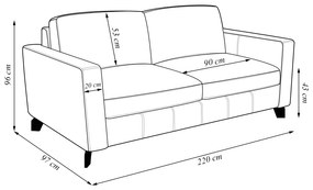 Sofá Sala de Estar Living 3 Lugares 220cm Presley Pés Madeira Couro Marrom Manchado G52 - Gran Belo