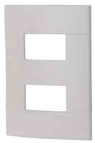 Placa 4x2 Termoplastico Branco 2 Modulos Decor