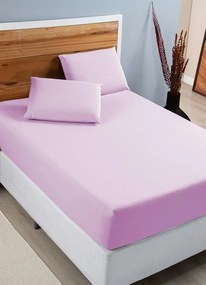 Lençol com Elástico 200 Fios Lilás Casal