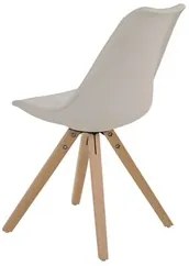 Cadeira de Jantar Design Saarinen Wood Base Madeira Lívia R02 Nude - M