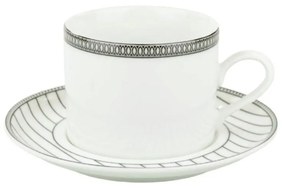 Xícara Chá Com Pires 200Ml Porcelana Schmidt - Dec. Aline 2263