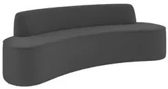 Sofá 4 Lugares para Sala de Estar Living 230cm Koane D06 Veludo Cinza