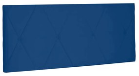 Cabeceira Painel Aquilla Para Cama Box Casal 140 cm Suede - D'Rossi - Azul Marinho