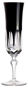 Taça de Cristal Lapidado p/ Champagne Preto - 55
