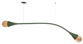 Pendente Jazz Horizontal Cabo Eletrificado / Cabo De Aço 8,5X100X24,5C... (AO-F - Azul Oceano Fosco)