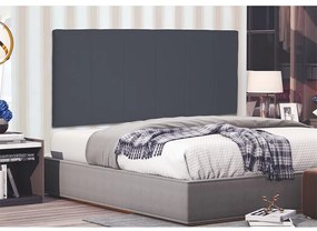 Cabeceira Painel Arizona Para Cama Box Casal 140 cm Suede Cinza - D'Rossi