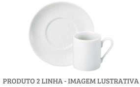 Xicara Café Com Pires 60 Ml Porcelana Schmidt - Mod. Brasília 2° Linha