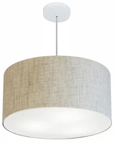 Pendente Cilíndrico Rustico Bege MJ-4101 Para Mesa de Jantar e Estar