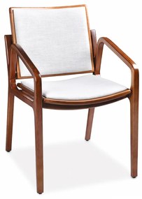 Cadeira com Braço Lara Estofada Estrutura Madeira Liptus Design Sustentável